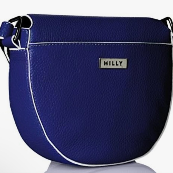Milly Handbags - NWT Milly Blue Leather Crossbody Bag ✨